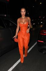 DRAYA MICHELE Out for Dinner at TAO in West Hollywood 10/14/2021