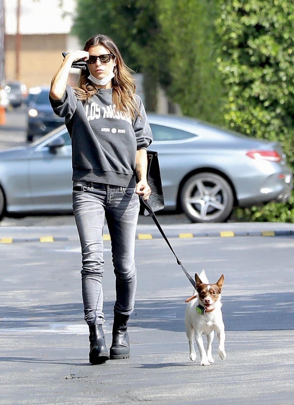 ELISABETTA CANALIS Out wit Her Dog in West Hollywood 10/08/2021 ...