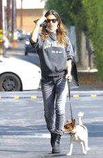 ELISABETTA CANALIS Out wit Her Dog in West Hollywood 10/08/2021