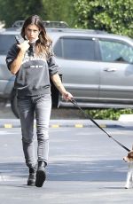 ELISABETTA CANALIS Out wit Her Dog in West Hollywood 10/08/2021