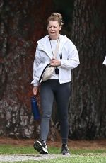 ELLEN POMPEO Out Hiking with a Friend in Los Feliz 10/06/2021