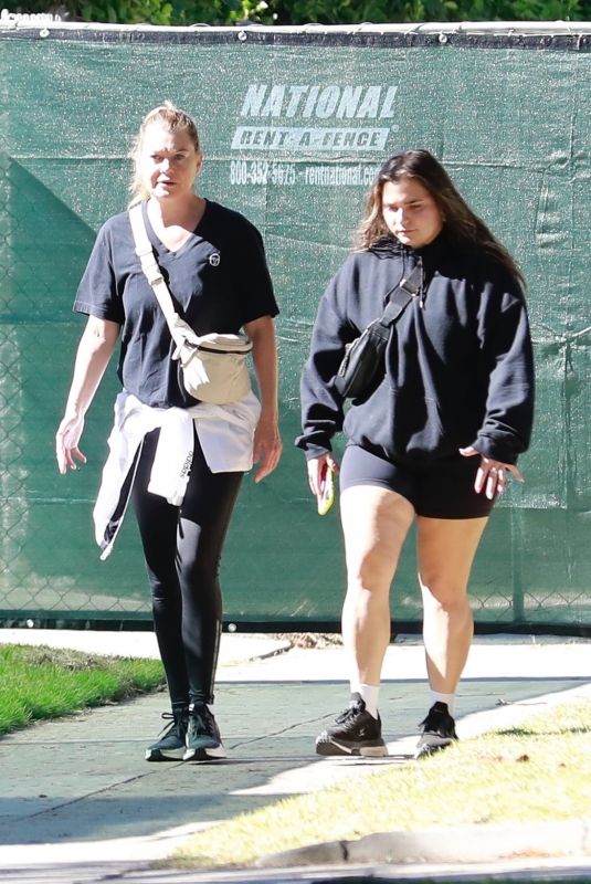 ELLEN POMPEO Out Hiking with a Friend in Los Feliz 10/27/2021