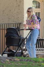 ELSA HOSK Out with Her Baby in Pasadena 10/02/2021