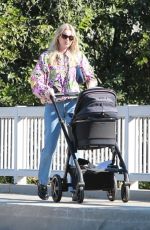 ELSA HOSK Out with Her Baby in Pasadena 10/02/2021