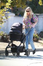 ELSA HOSK Out with Her Baby in Pasadena 10/02/2021