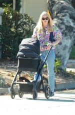 ELSA HOSK Out with Her Baby in Pasadena 10/02/2021