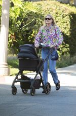 ELSA HOSK Out with Her Baby in Pasadena 10/02/2021