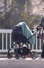 ELSA OSK Out with Her Baby Near Her Home in Pasadena 10/30/2021