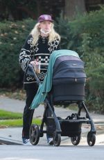 ELSA OSK Out with Her Baby Near Her Home in Pasadena 10/30/2021