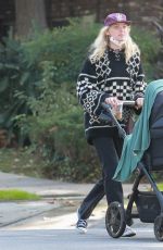 ELSA OSK Out with Her Baby Near Her Home in Pasadena 10/30/2021