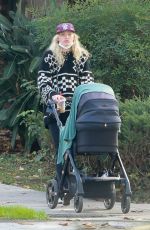 ELSA OSK Out with Her Baby Near Her Home in Pasadena 10/30/2021