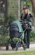 ELSA OSK Out with Her Baby Near Her Home in Pasadena 10/30/2021