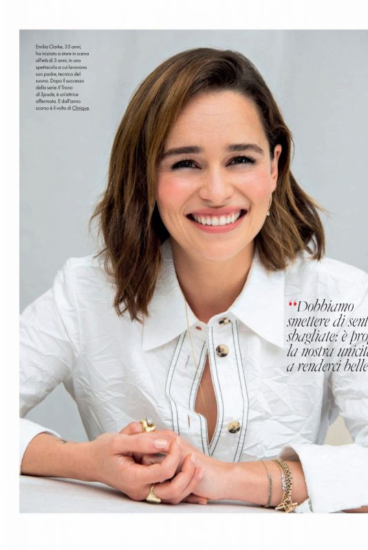 EMILIA CLARKE in Elle Magazine, Italy November 2021