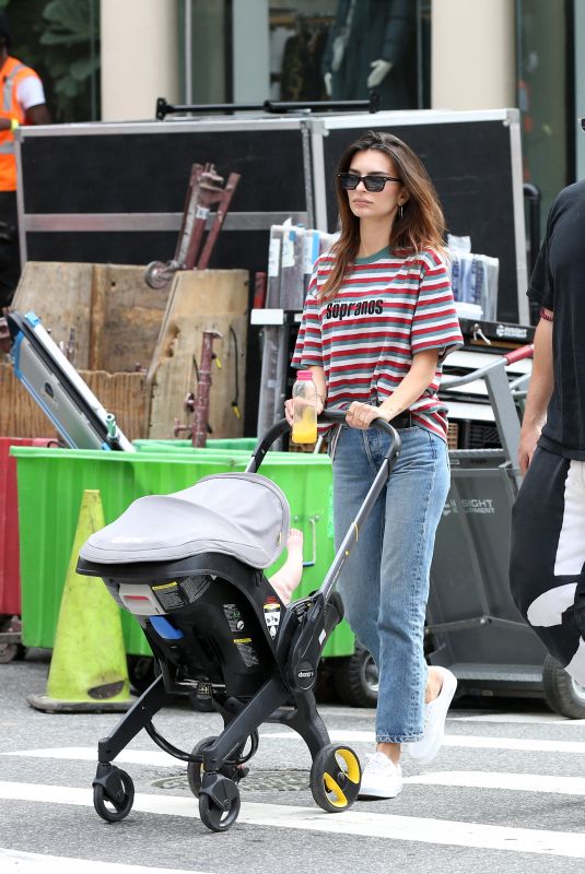 EMILY RATAJKOWSKI and Sebastian Bear McClard After Breakfast at Bluestone Lane in New York 10/03/2021