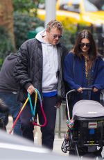 EMILY RATAJKOWSKI and Sebastian Bear McClard Out with Their Baby and Dog in New York 10/24/2021