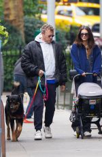 EMILY RATAJKOWSKI and Sebastian Bear McClard Out with Their Baby and Dog in New York 10/24/2021