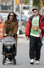 EMILY RATAJKOWSKI and Sebastian Bear McClard Out with Their Baby and Dog in New York 10/30/2021