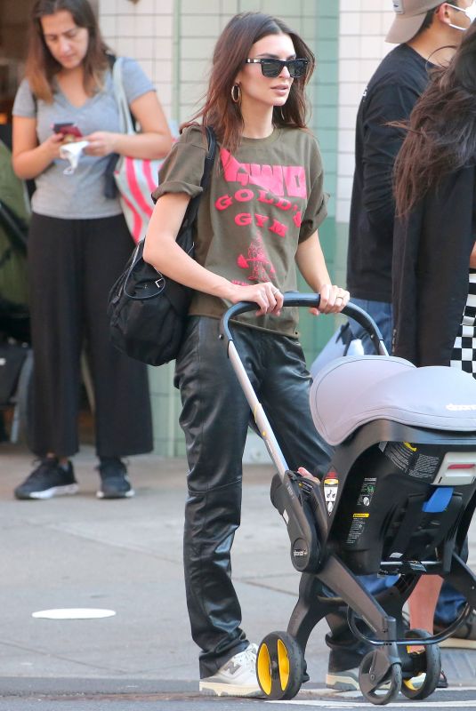 EMILY RATAJKOWSKI Out with Her Baby in New York 10/14/2021