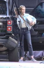 EMMA ROBERTS Arrives at a Friend