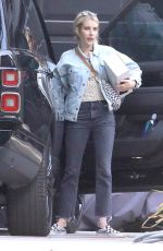 EMMA ROBERTS Arrives at a Friend