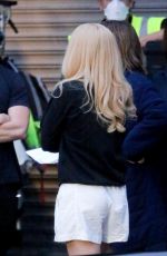 EMMY ROSSUM at Angelyne Set in Los Angeles 10/22/2021