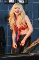 EMMY ROSSUM at Angelyne Set in Los Angeles 10/22/2021