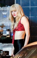 EMMY ROSSUM at Angelyne Set in Los Angeles 10/22/2021