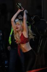 EMMY ROSSUM on the Set of Angelyne in Los Angeles 10/22/2021