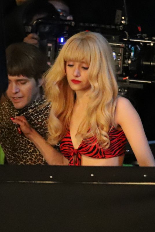 EMMY ROSSUM on the Set of Angelyne in Los Angeles 10/22/2021