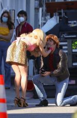 EMMY ROSSUM on the Set of Angelyne in Los Angeles 10/26/2021