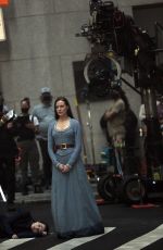 EVAN RACHEL WOOD on the Set of Westworld in Wall Street 10/02/2021