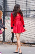 FAMKE JANSSEN All in Red Out in New York 10/24/2021