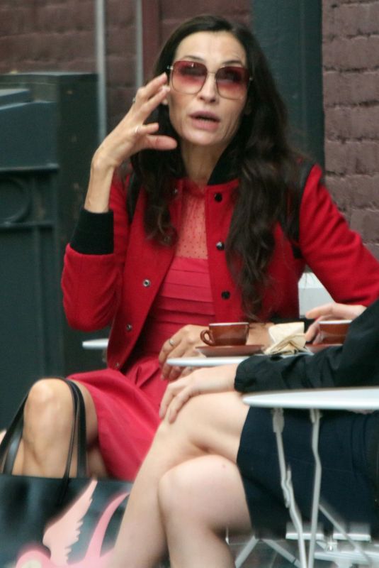 FAMKE JANSSEN Out for Coffee with Friend in New York 10/24/2021