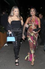 FANKIE SIMS and NIKITA JASMINE Out for Dinner in London 10/22/2021