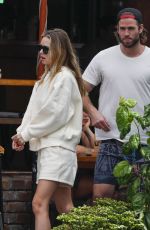 GABRIELLA BROOKS and Liam Hemsworth Out for Lunch at Bayleaf Cafe 10/13/2021
