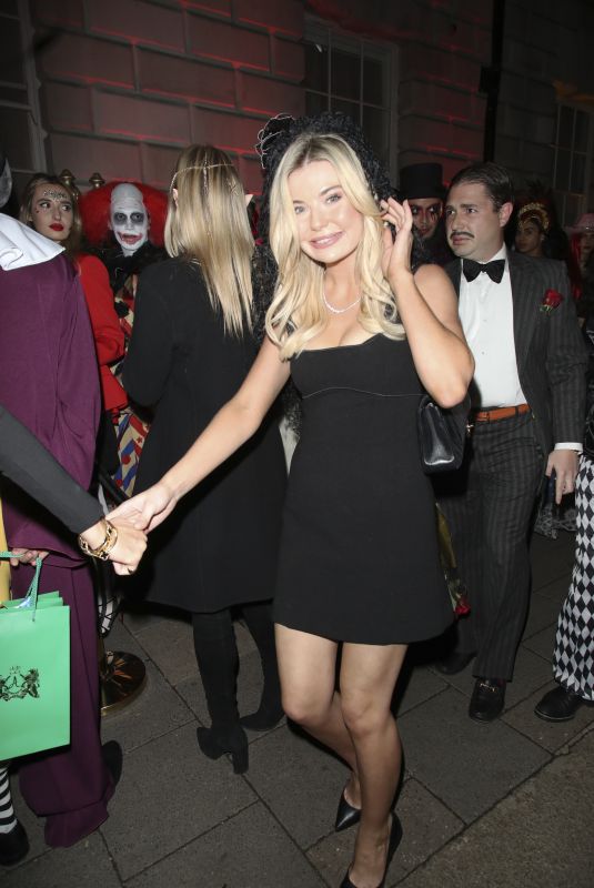 GEORGIA TOFFOLO Arrives at Annabel’s Halloween Party in London 10/29/2021