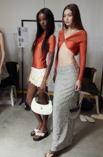 GIGI HADID on the Backstage of Coperni Spring Summer 2022 Fashion Shown in Paris 09/30/2021