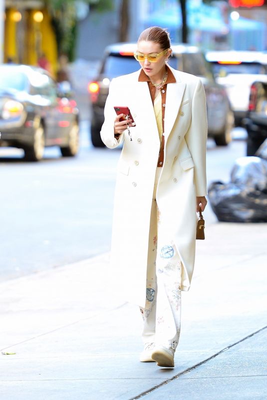 GIGI HADID Out and About in New York 10/11/2021