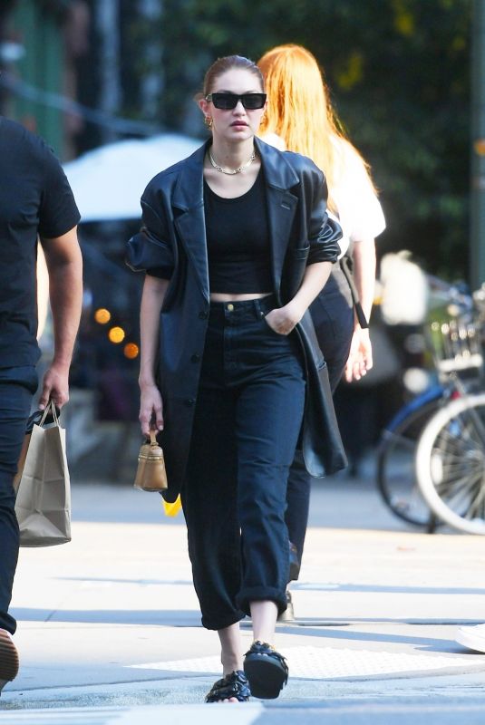 GIGI HADID Out and About in New York 10/15/2021