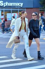 GIGI HADID Out with a Friend in New York 10/11/2021