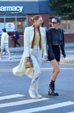 GIGI HADID Out with a Friend in New York 10/11/2021