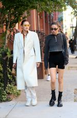 GIGI HADID Out with a Friend in New York 10/11/2021