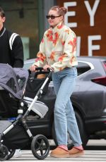 GIGI HADID Out with Her Daughter and Friend Antoni Porowski in New York 10/23/2021