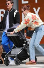 GIGI HADID Out with Her Daughter and Friend Antoni Porowski in New York 10/23/2021
