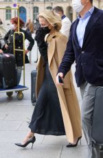 GILLIAN ANDERSON Leaves Her Hotel in Paris 09/30/2021