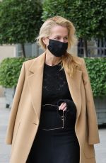 GILLIAN ANDERSON Leaves Her Hotel in Paris 09/30/2021