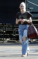 GWEN STEFANI in Ripped Jeans Out in Los Angeles 09/30/2021