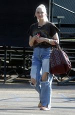 GWEN STEFANI in Ripped Jeans Out in Los Angeles 09/30/2021