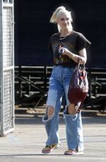 GWEN STEFANI in Ripped Jeans Out in Los Angeles 09/30/2021