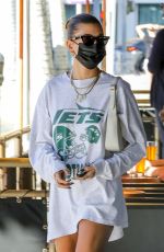 HAILEY BIEBER and JUSTINE SKYE Out for Lunch at Honor Bar in Beverly Hills 10/28/2021